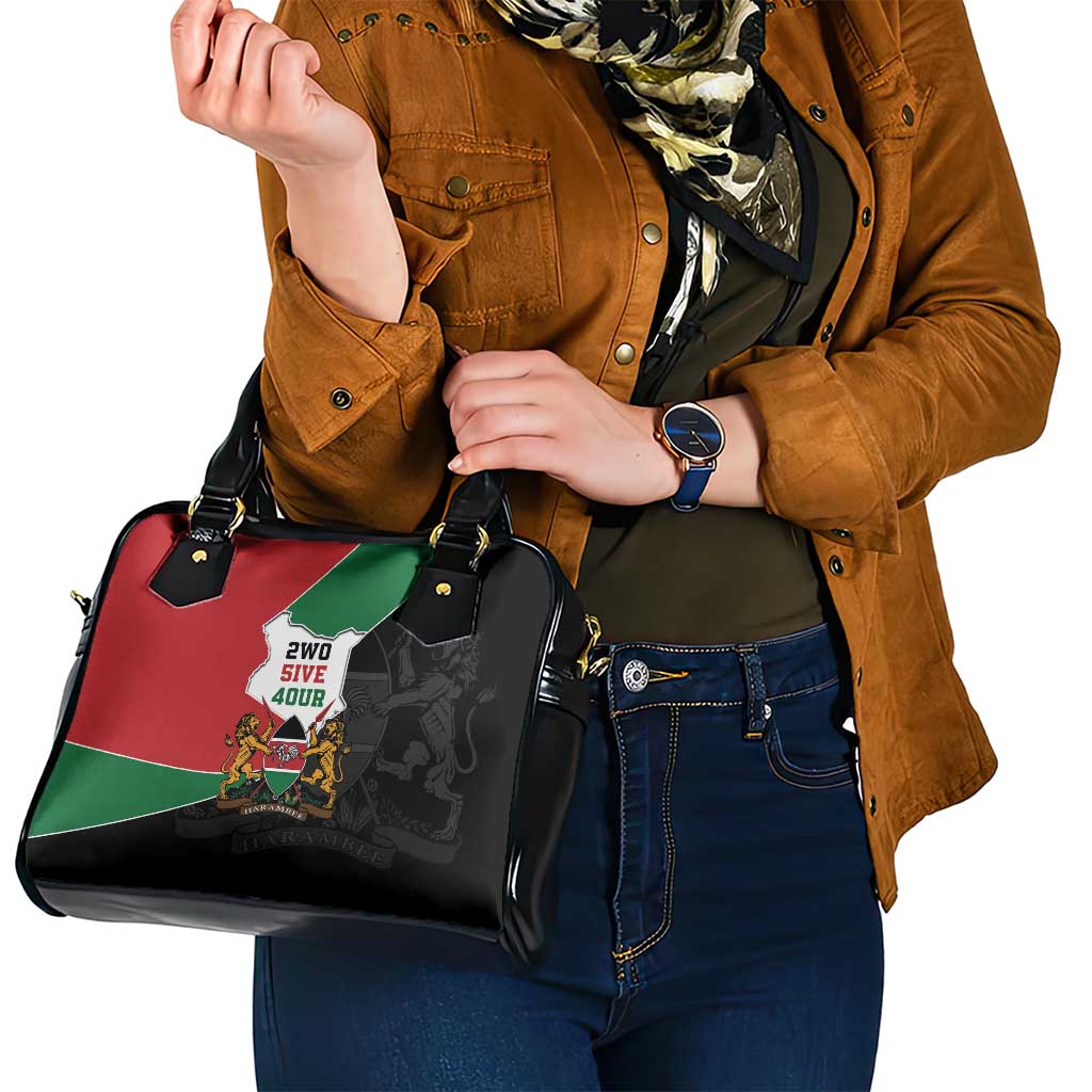 Kenya 254 Shoulder Handbag Kenyan Flag Map Double Lion Shield LT9