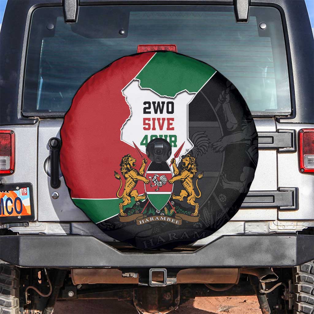 Kenya 254 Spare Tire Cover Kenyan Flag Map Double Lion Shield LT9