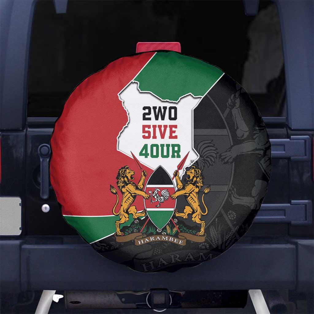 Kenya 254 Spare Tire Cover Kenyan Flag Map Double Lion Shield LT9
