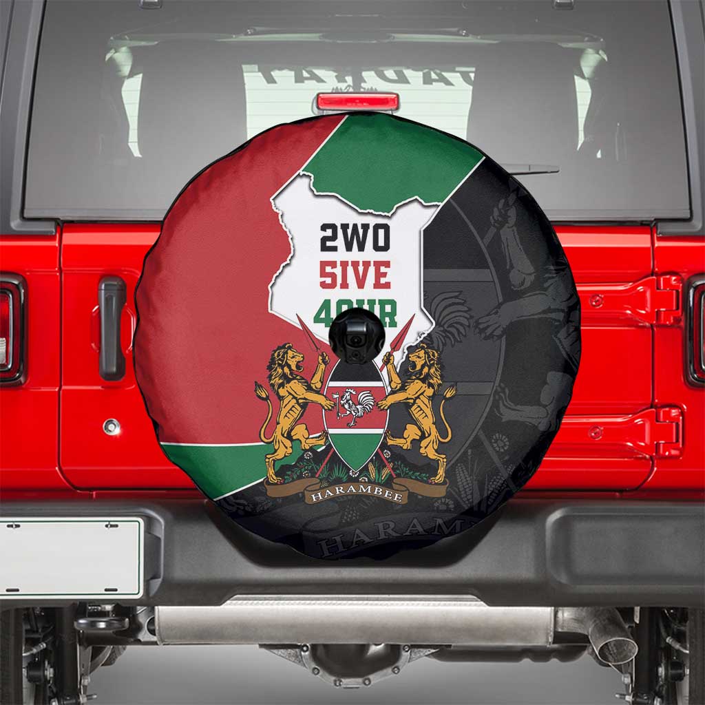 Kenya 254 Spare Tire Cover Kenyan Flag Map Double Lion Shield LT9