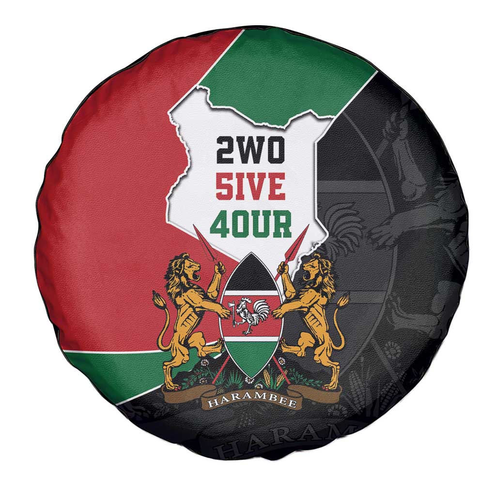 Kenya 254 Spare Tire Cover Kenyan Flag Map Double Lion Shield LT9