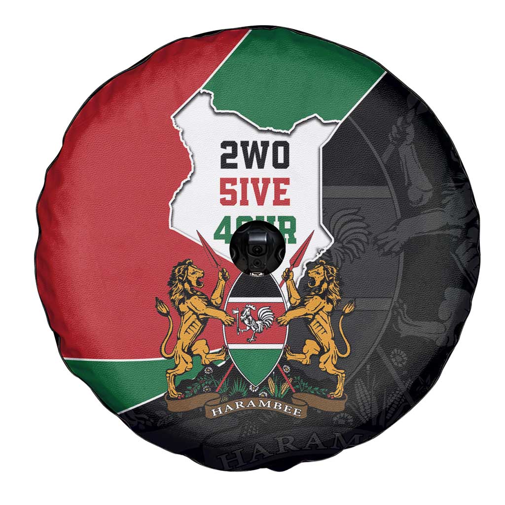 Kenya 254 Spare Tire Cover Kenyan Flag Map Double Lion Shield LT9
