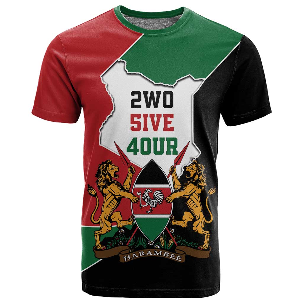 Kenya 254 T shirt Kenyan Flag Map Double Lion Shield LT9
