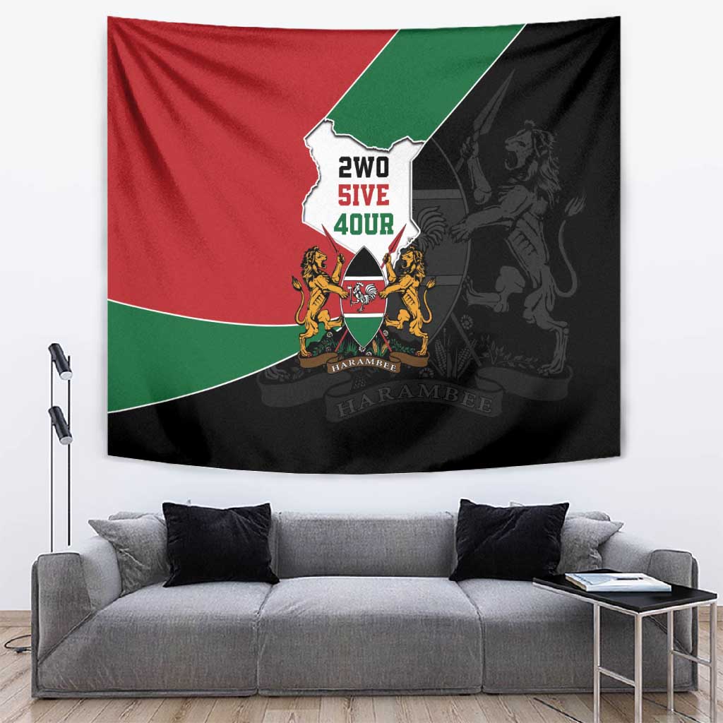 Kenya 254 Tapestry Kenyan Flag Map Double Lion Shield LT9