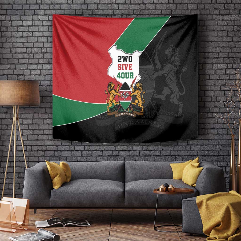 Kenya 254 Tapestry Kenyan Flag Map Double Lion Shield LT9