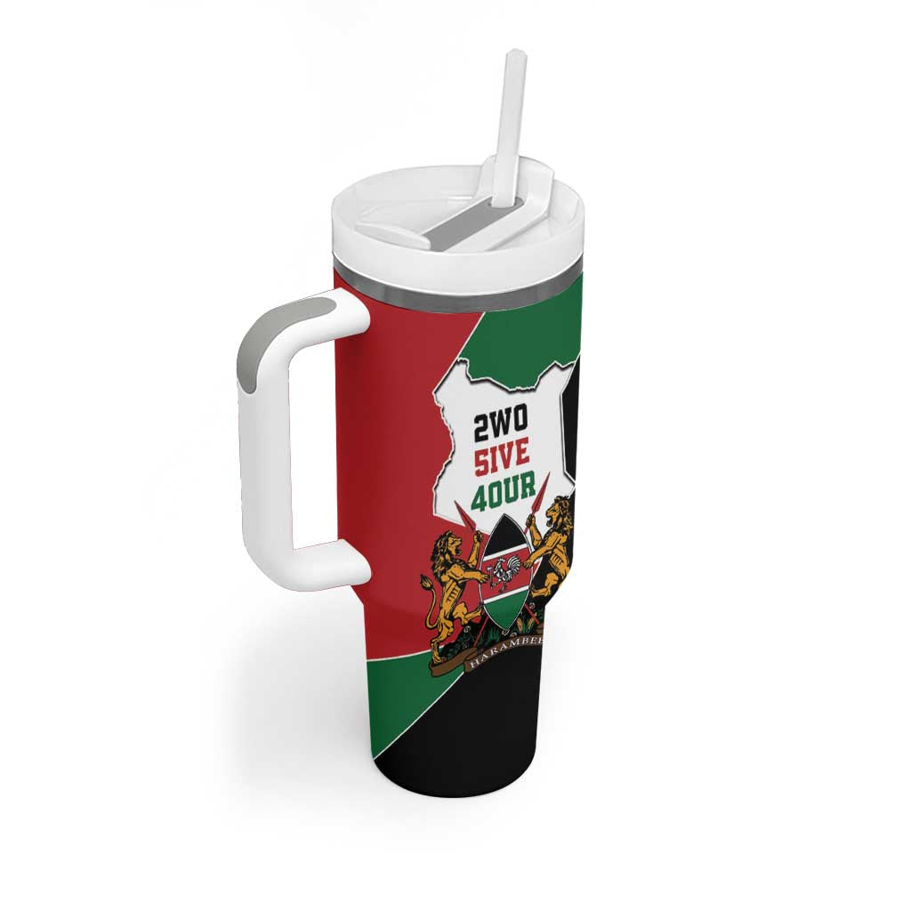 Kenya 254 Tumbler With Handle Kenyan Flag Map Double Lion Shield LT9