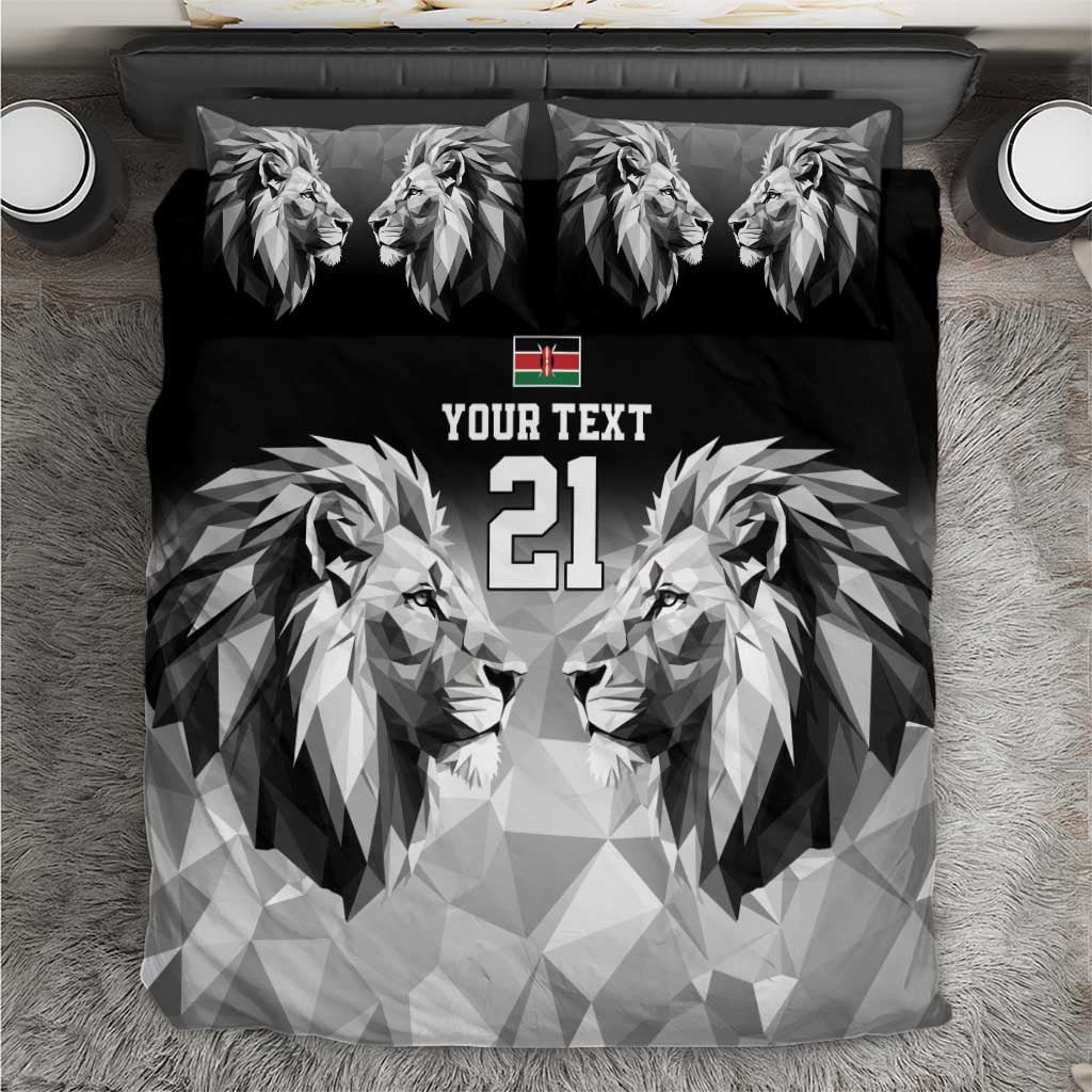 Custom Rugby Africa Kenya Bedding Set Black Kenyan 22-23 Motif LT9