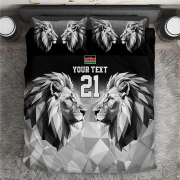 Custom Rugby Africa Kenya Bedding Set Black Kenyan 22-23 Motif LT9