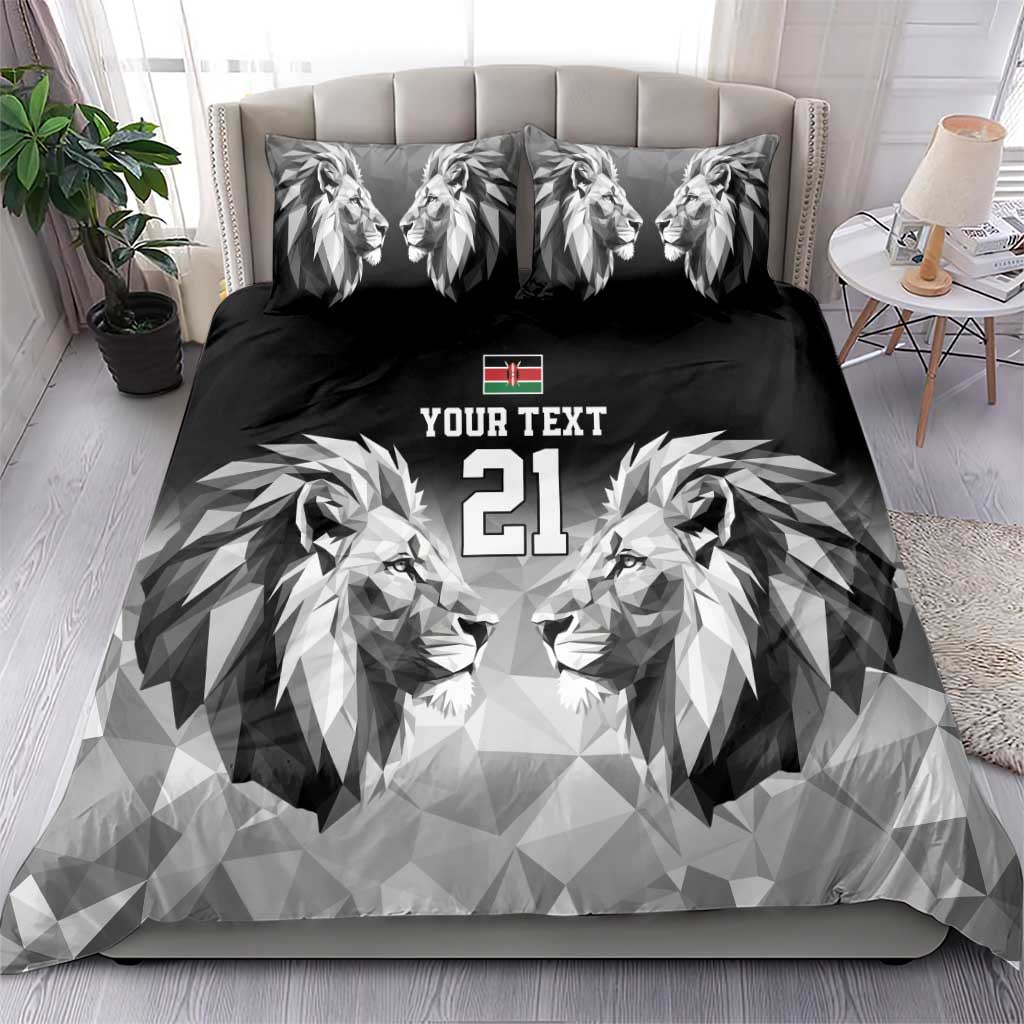 Custom Rugby Africa Kenya Bedding Set Black Kenyan 22-23 Motif LT9