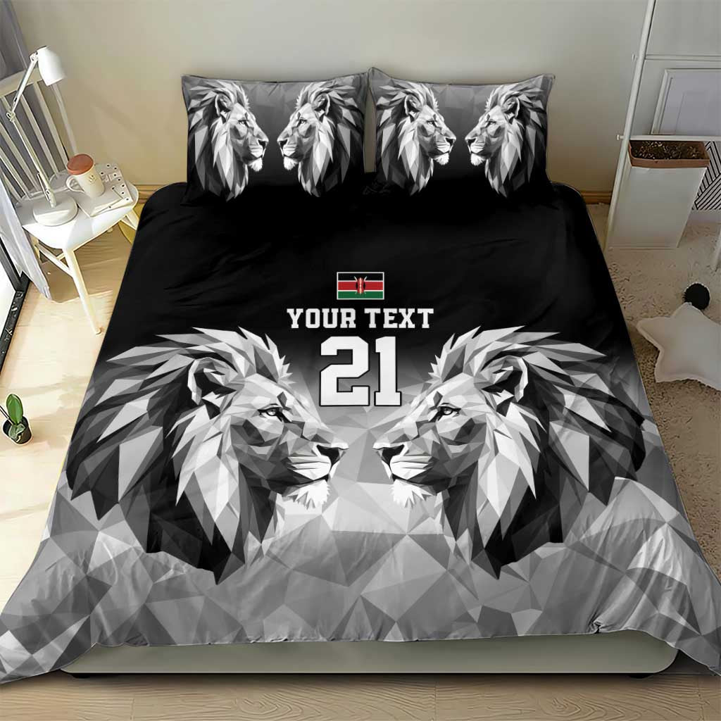 Custom Rugby Africa Kenya Bedding Set Black Kenyan 22-23 Motif LT9