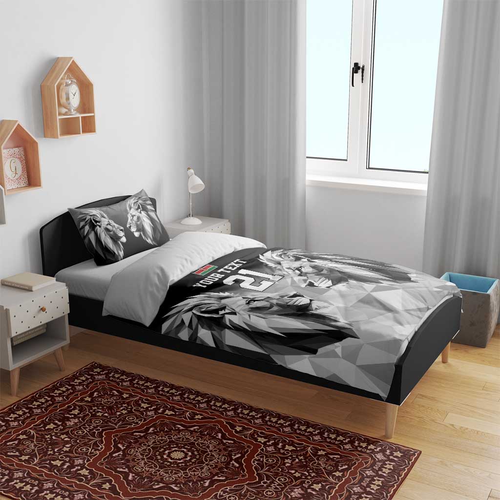 Custom Rugby Africa Kenya Bedding Set Black Kenyan 22-23 Motif LT9