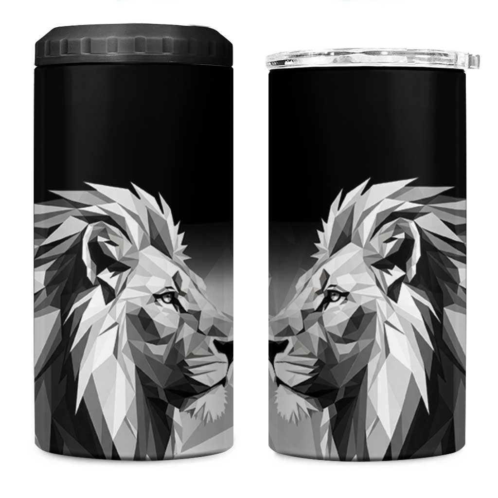 Custom Rugby Africa Kenya 4 in 1 Can Cooler Tumbler Black Kenyan 22-23 Motif LT9