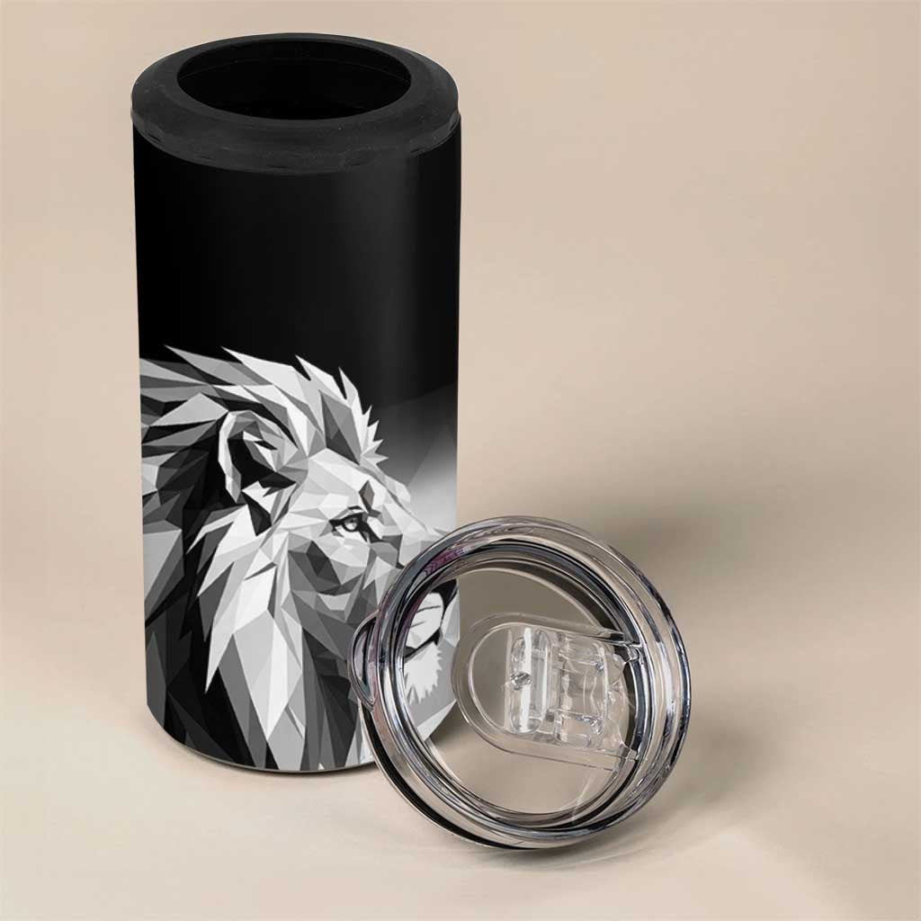 Custom Rugby Africa Kenya 4 in 1 Can Cooler Tumbler Black Kenyan 22-23 Motif LT9