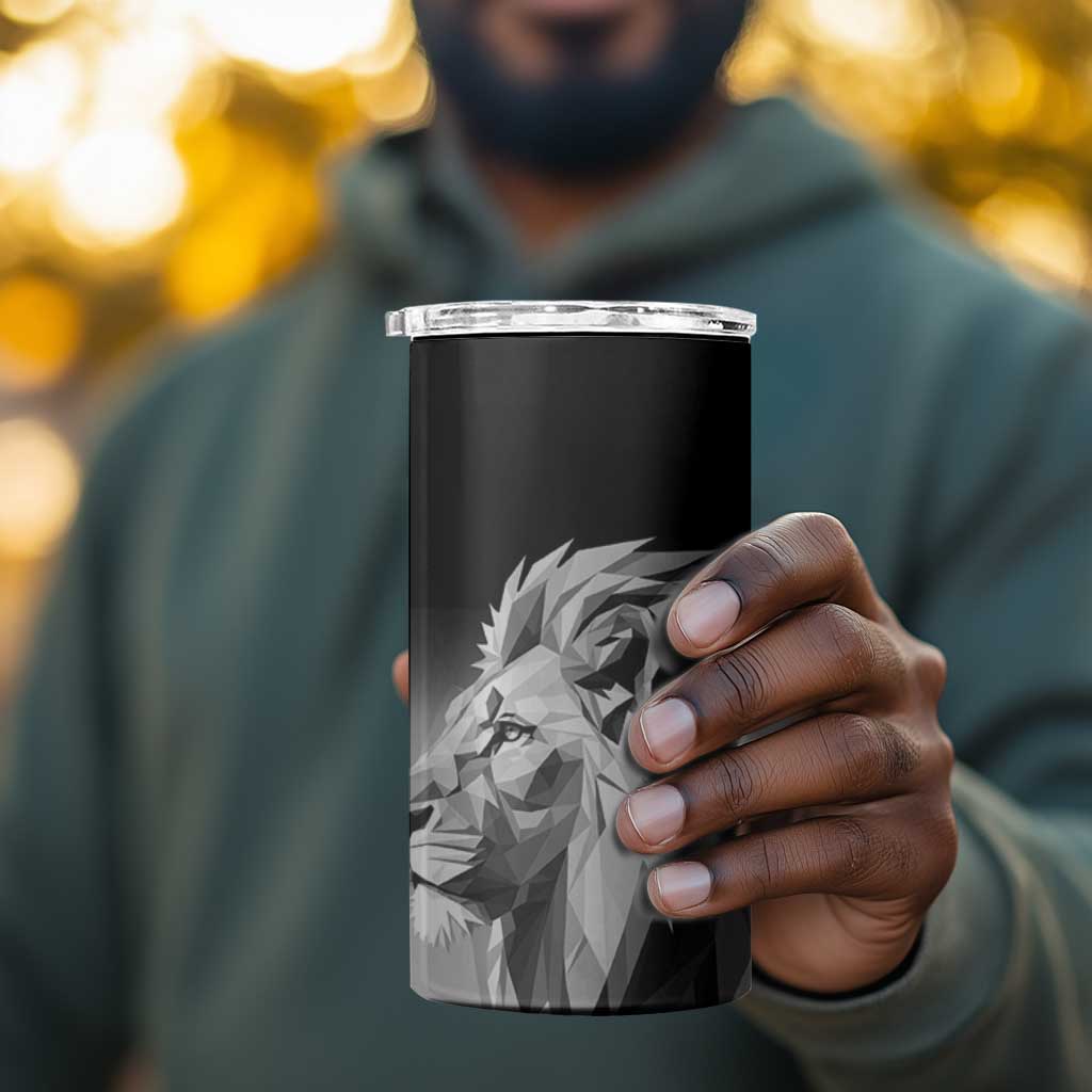 Custom Rugby Africa Kenya 4 in 1 Can Cooler Tumbler Black Kenyan 22-23 Motif LT9