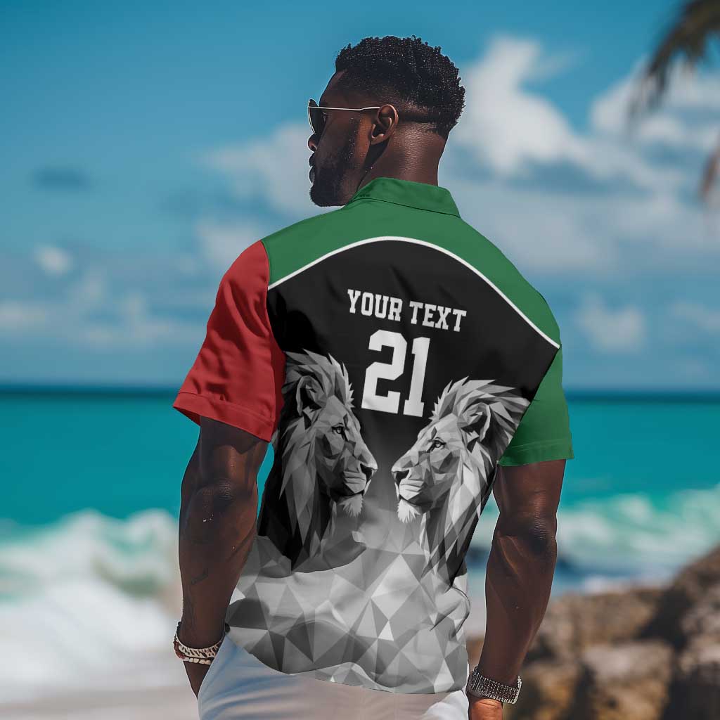 Custom Rugby Africa Kenya Hawaiian Shirt Black Kenyan 22-23 Motif LT9