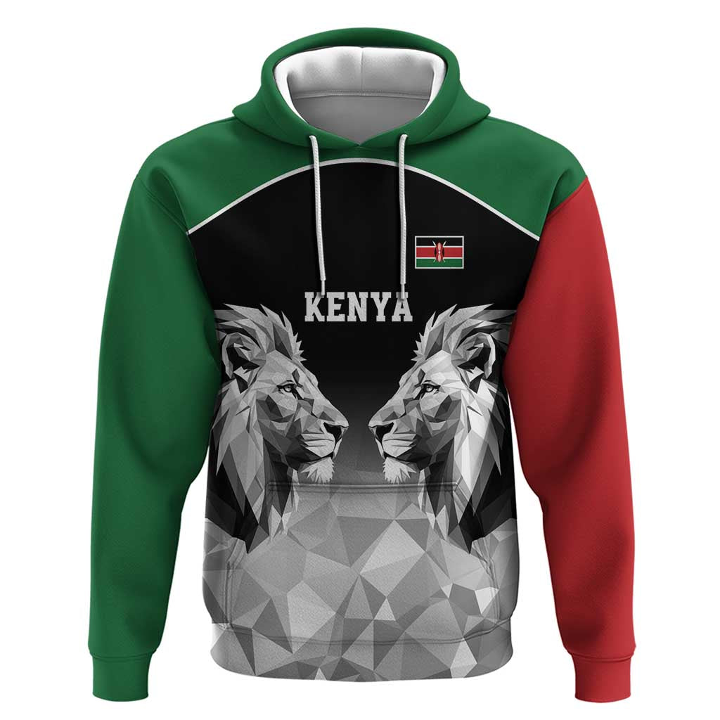 Kenya Rugby Custom Hoodie Black Kenyan 22-23 Motif LT9