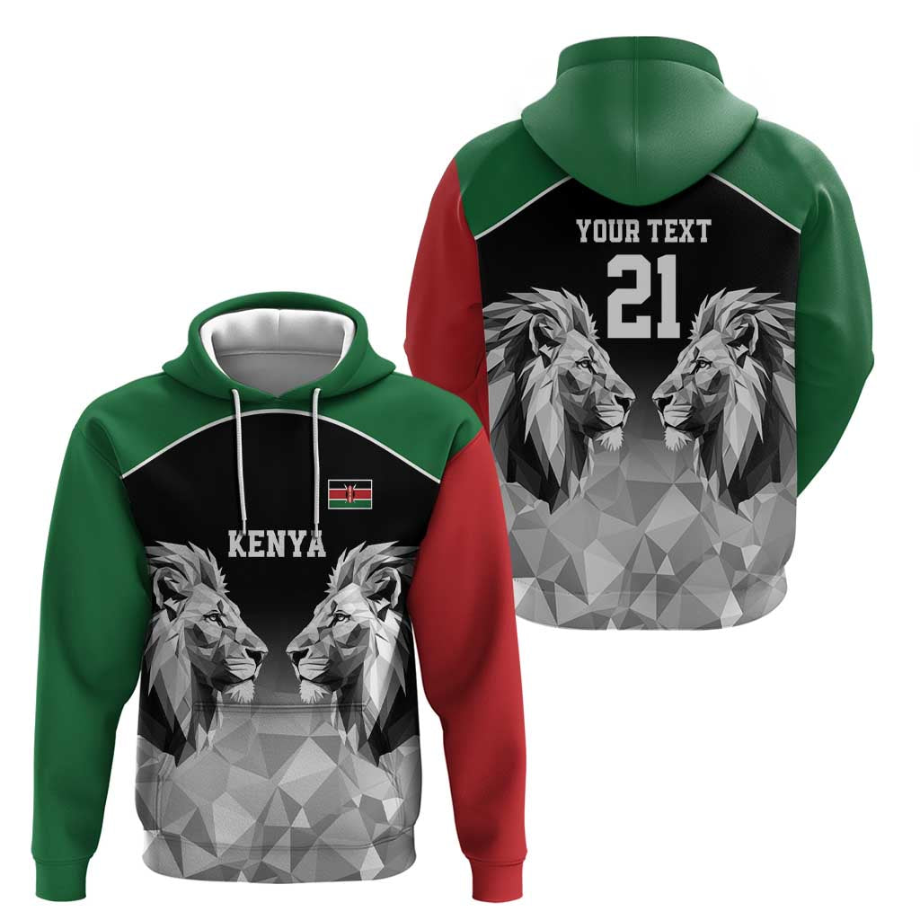 Kenya Rugby Custom Hoodie Black Kenyan 22-23 Motif LT9