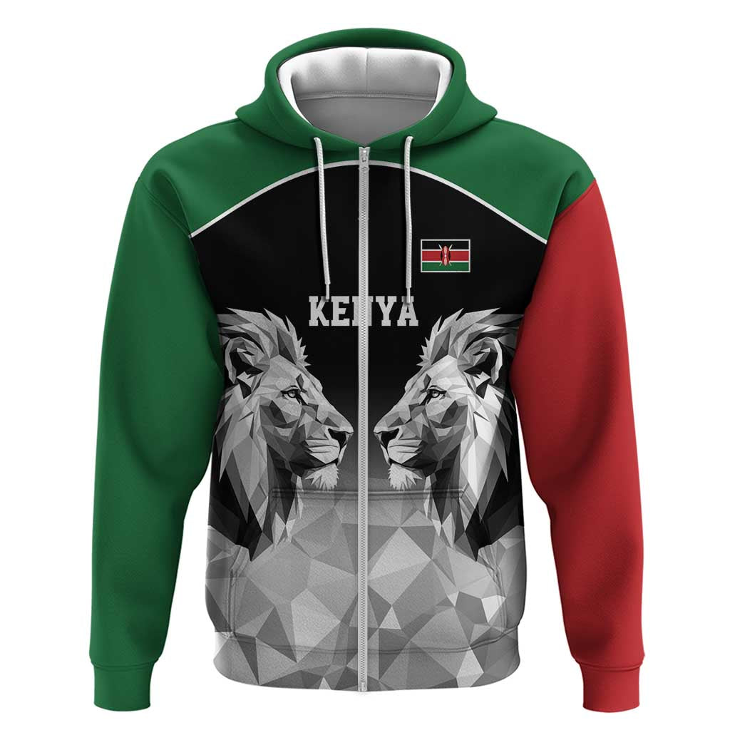 Kenya Rugby Custom Hoodie Black Kenyan 22-23 Motif LT9