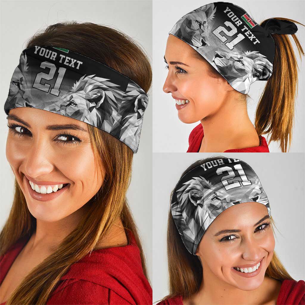 Kenya Rugby Custom Neck Gaiter Black Kenyan 22-23 Motif LT9