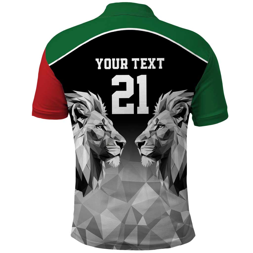 Kenya Rugby Custom Polo Shirt Black Kenyan 22-23 Motif LT9