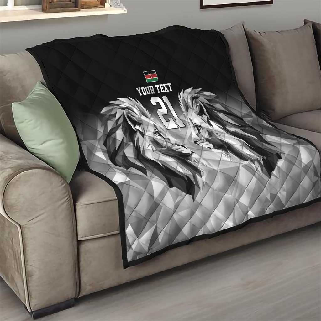 Custom Rugby Africa Kenya Quilt Black Kenyan 22-23 Motif LT9