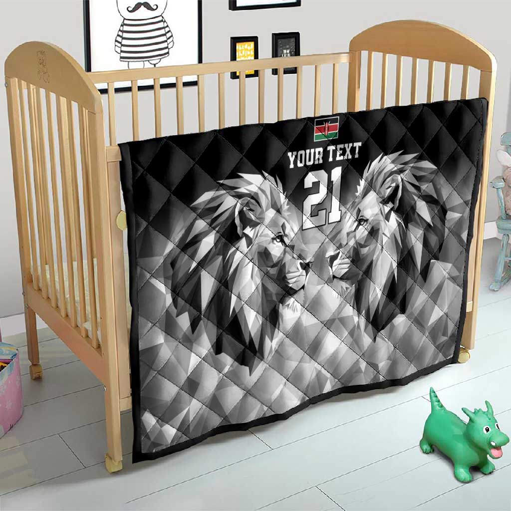 Custom Rugby Africa Kenya Quilt Black Kenyan 22-23 Motif LT9