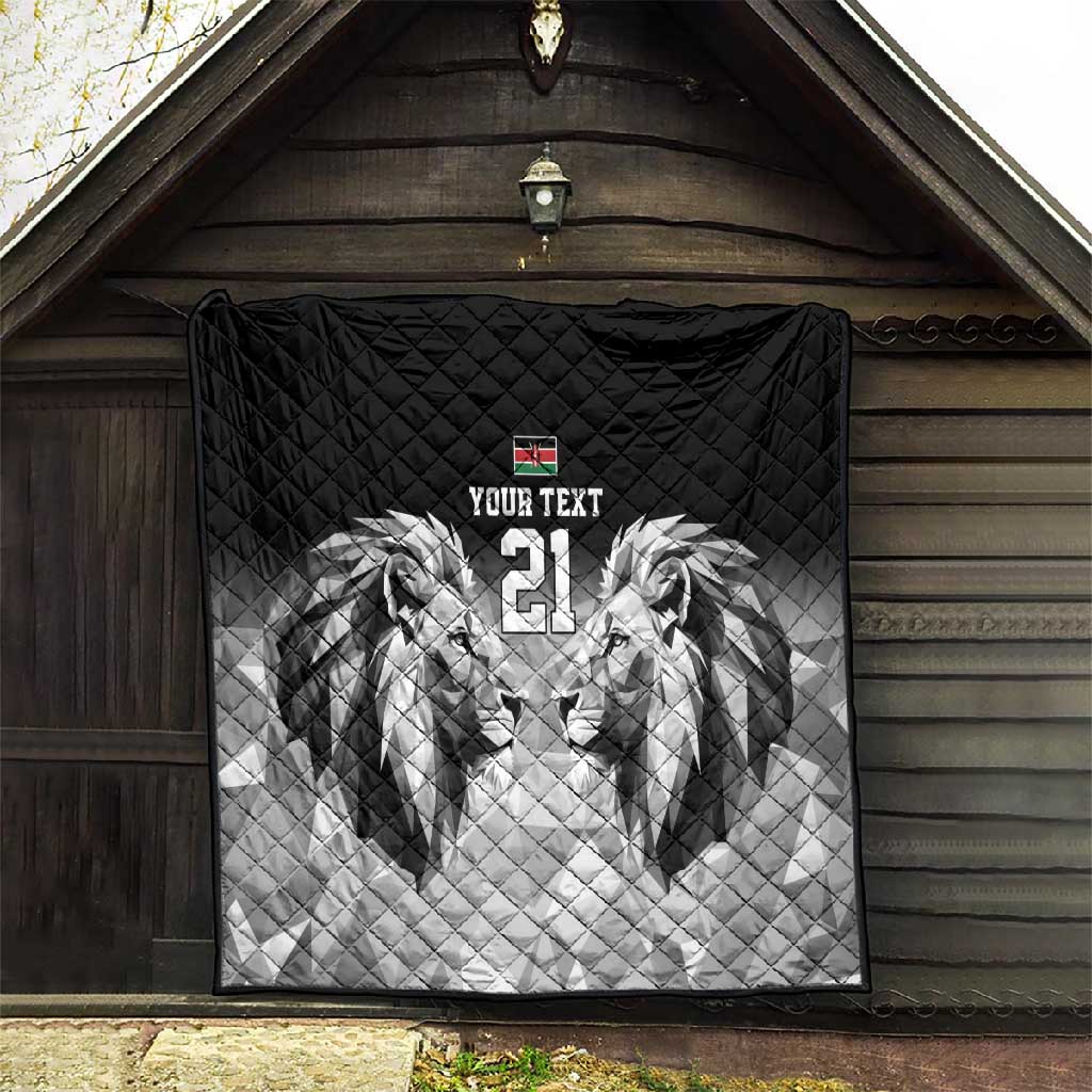 Custom Rugby Africa Kenya Quilt Black Kenyan 22-23 Motif LT9