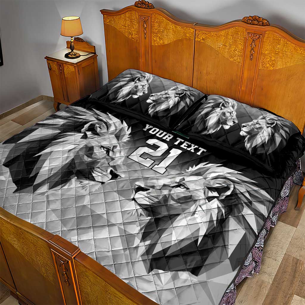 Custom Rugby Africa Kenya Quilt Bed Set Black Kenyan 22-23 Motif LT9