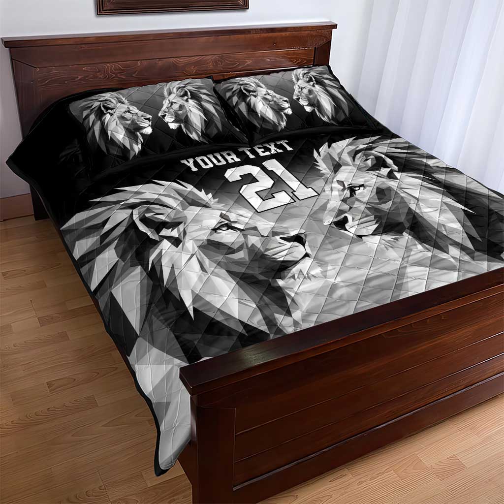 Custom Rugby Africa Kenya Quilt Bed Set Black Kenyan 22-23 Motif LT9