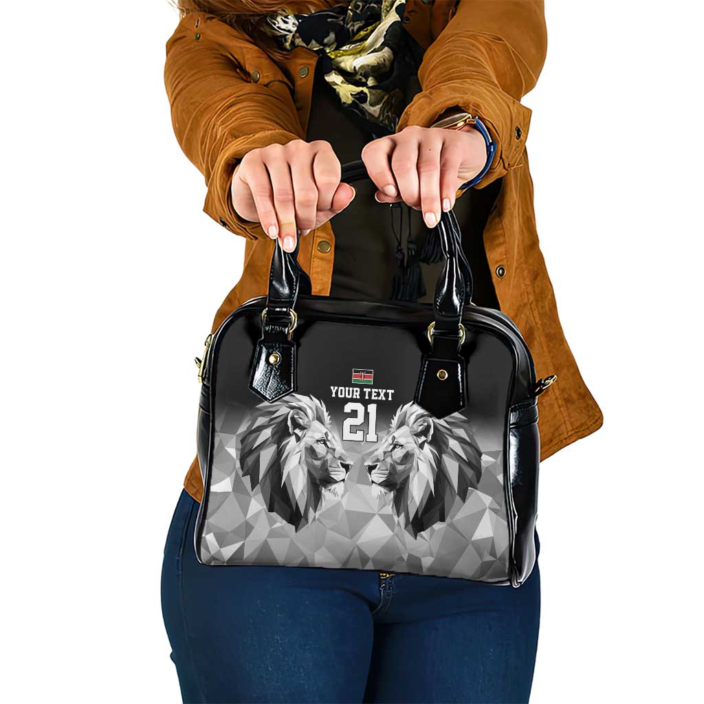 Kenya Rugby Custom Shoulder Handbag Black Kenyan 22-23 Motif LT9