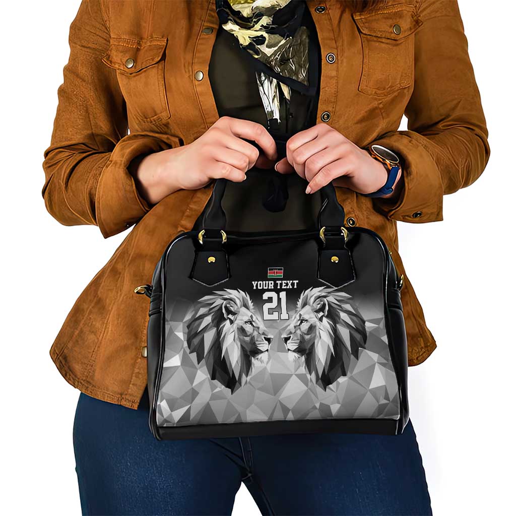Kenya Rugby Custom Shoulder Handbag Black Kenyan 22-23 Motif LT9