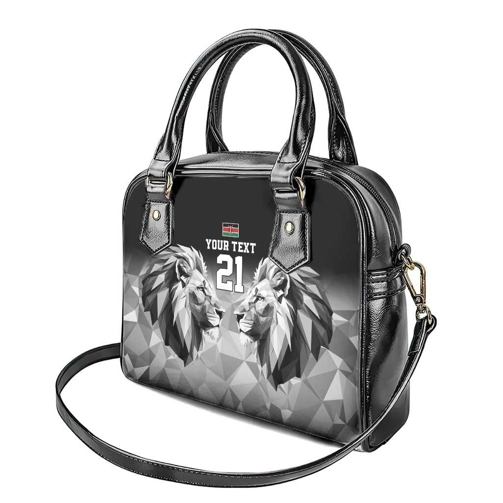 Kenya Rugby Custom Shoulder Handbag Black Kenyan 22-23 Motif LT9