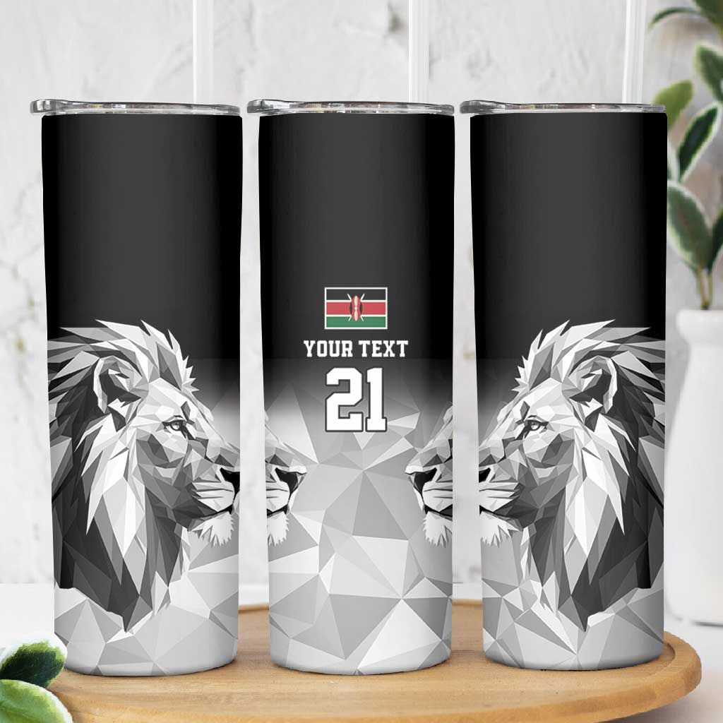 Custom Rugby Africa Kenya Skinny Tumbler Black Kenyan 22-23 Motif LT9