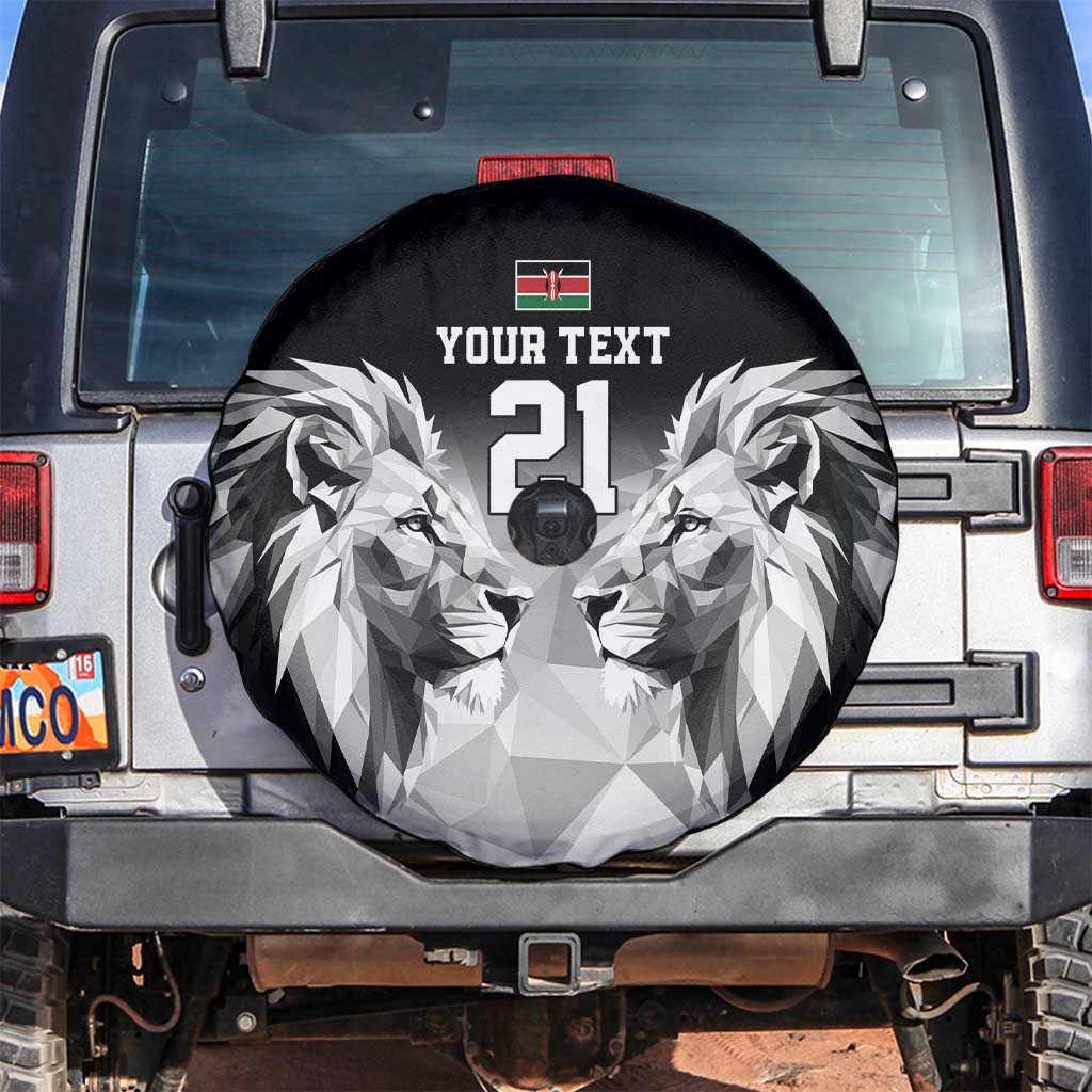 Kenya Rugby Custom Spare Tire Cover Black Kenyan 22-23 Motif LT9