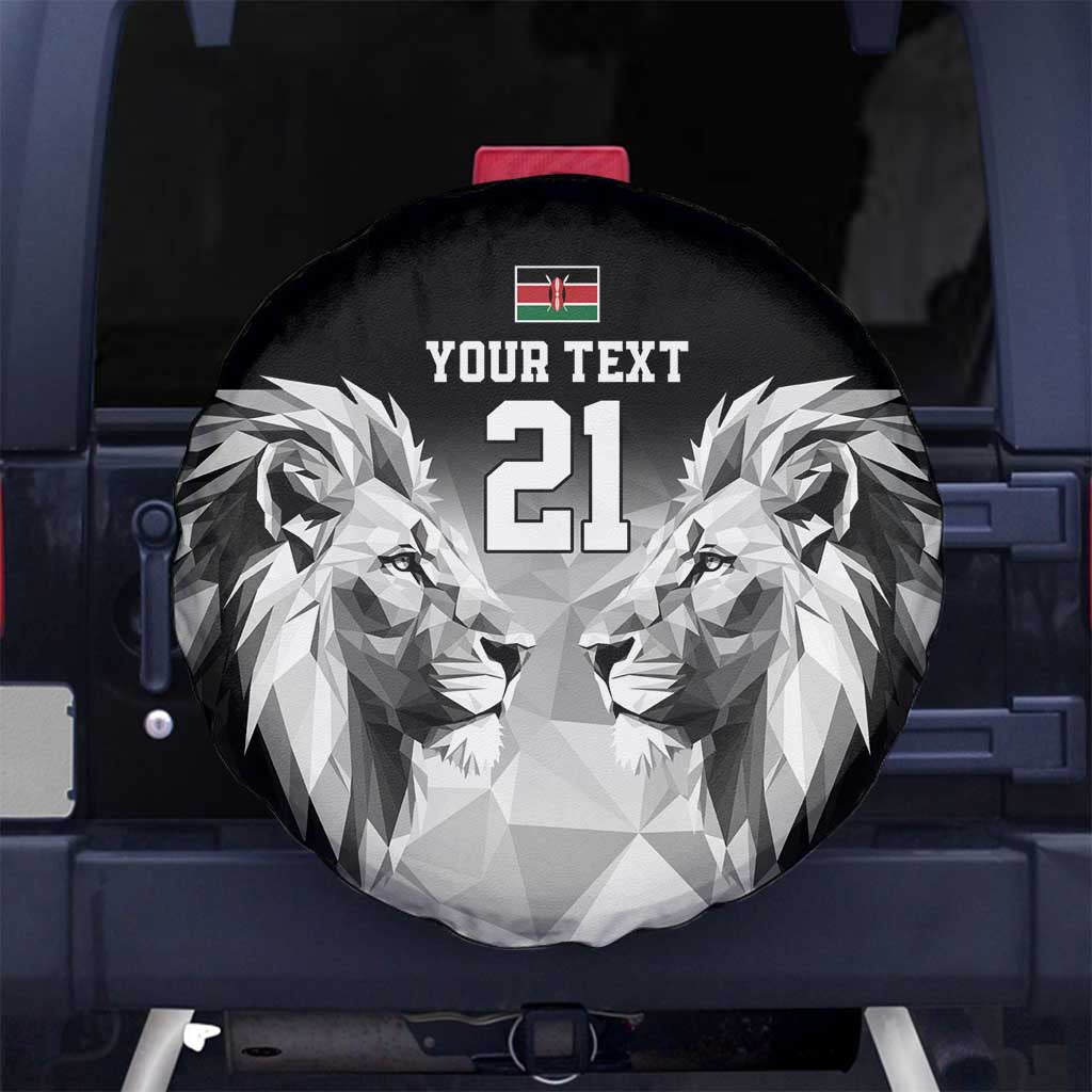 Kenya Rugby Custom Spare Tire Cover Black Kenyan 22-23 Motif LT9