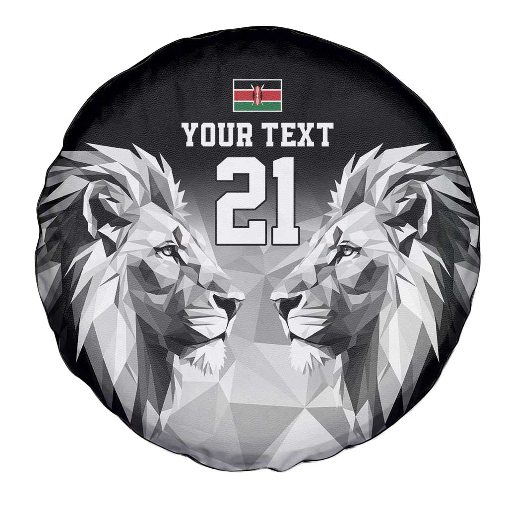 Kenya Rugby Custom Spare Tire Cover Black Kenyan 22-23 Motif LT9