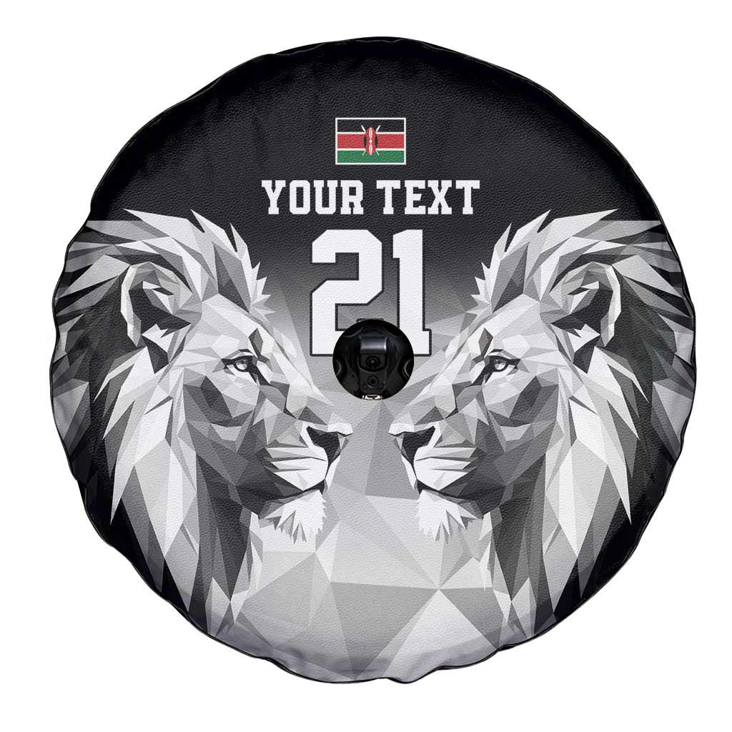 Kenya Rugby Custom Spare Tire Cover Black Kenyan 22-23 Motif LT9