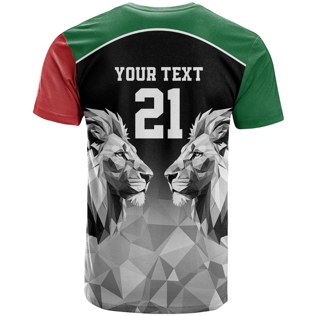 Custom Rugby Africa Kenya T shirt Black Kenyan 22-23 Motif LT9