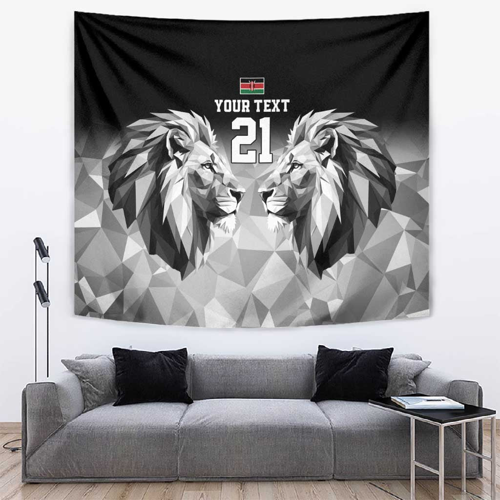 Custom Rugby Africa Kenya Tapestry Black Kenyan 22-23 Motif LT9