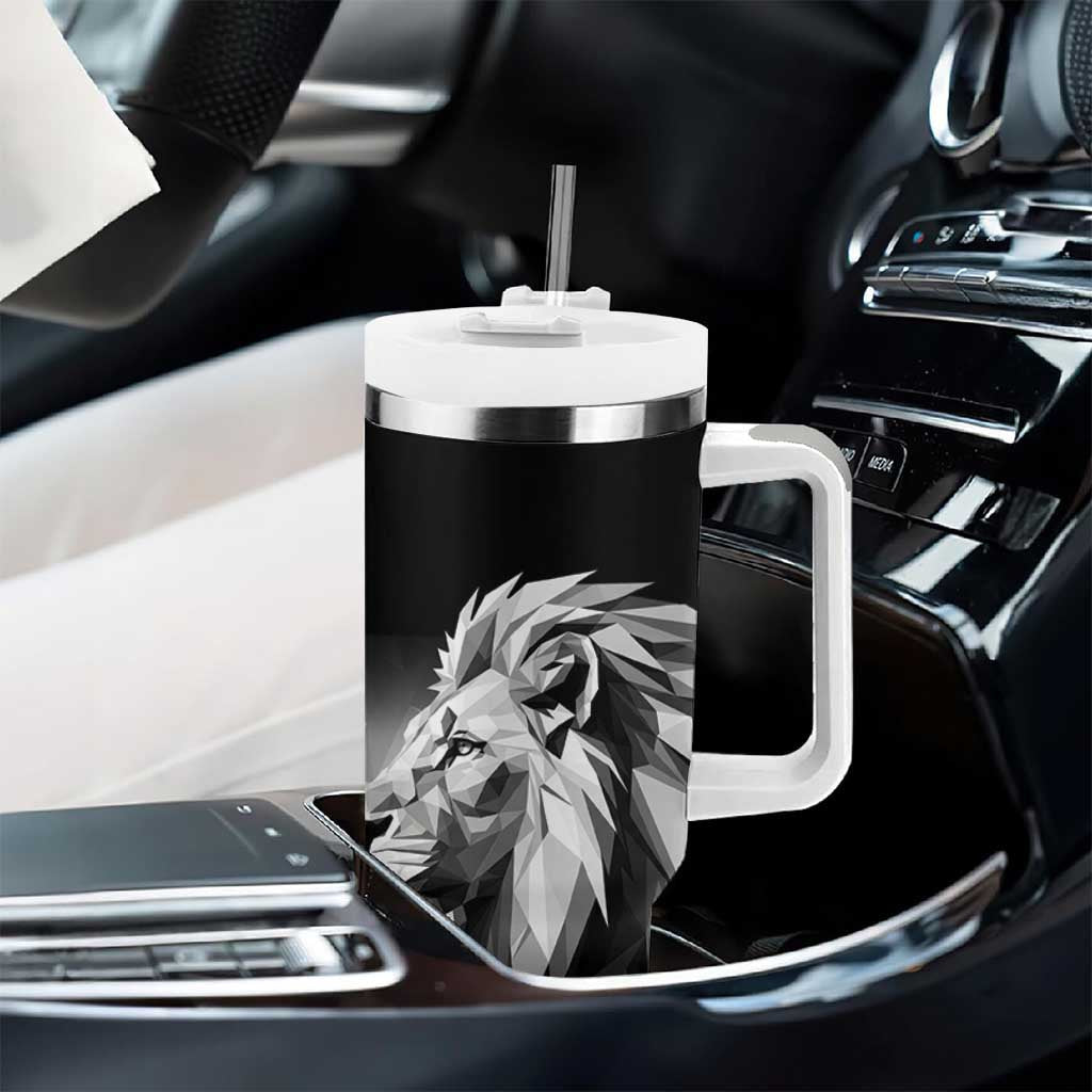 Custom Rugby Africa Kenya Tumbler With Handle Black Kenyan 22-23 Motif LT9