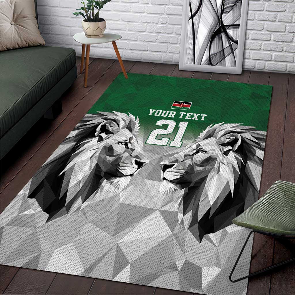 Custom Rugby Africa Kenya Area Rug Green Kenyan 22-23 Motif LT9