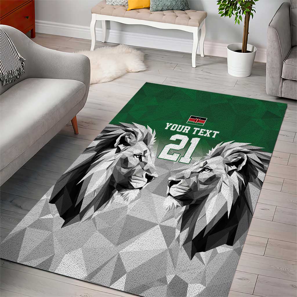 Custom Rugby Africa Kenya Area Rug Green Kenyan 22-23 Motif LT9