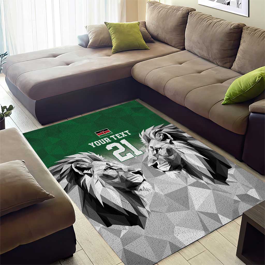 Custom Rugby Africa Kenya Area Rug Green Kenyan 22-23 Motif LT9