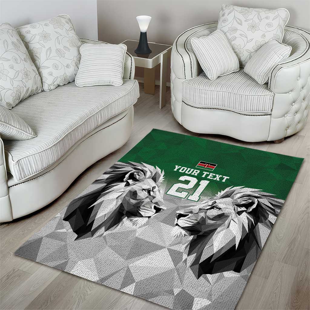 Custom Rugby Africa Kenya Area Rug Green Kenyan 22-23 Motif LT9