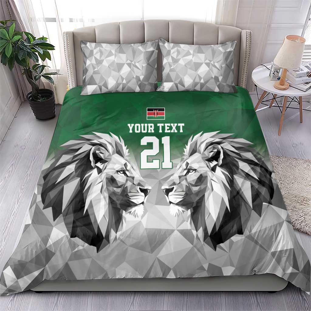 Custom Rugby Africa Kenya Bedding Set Green Kenyan 22-23 Motif LT9