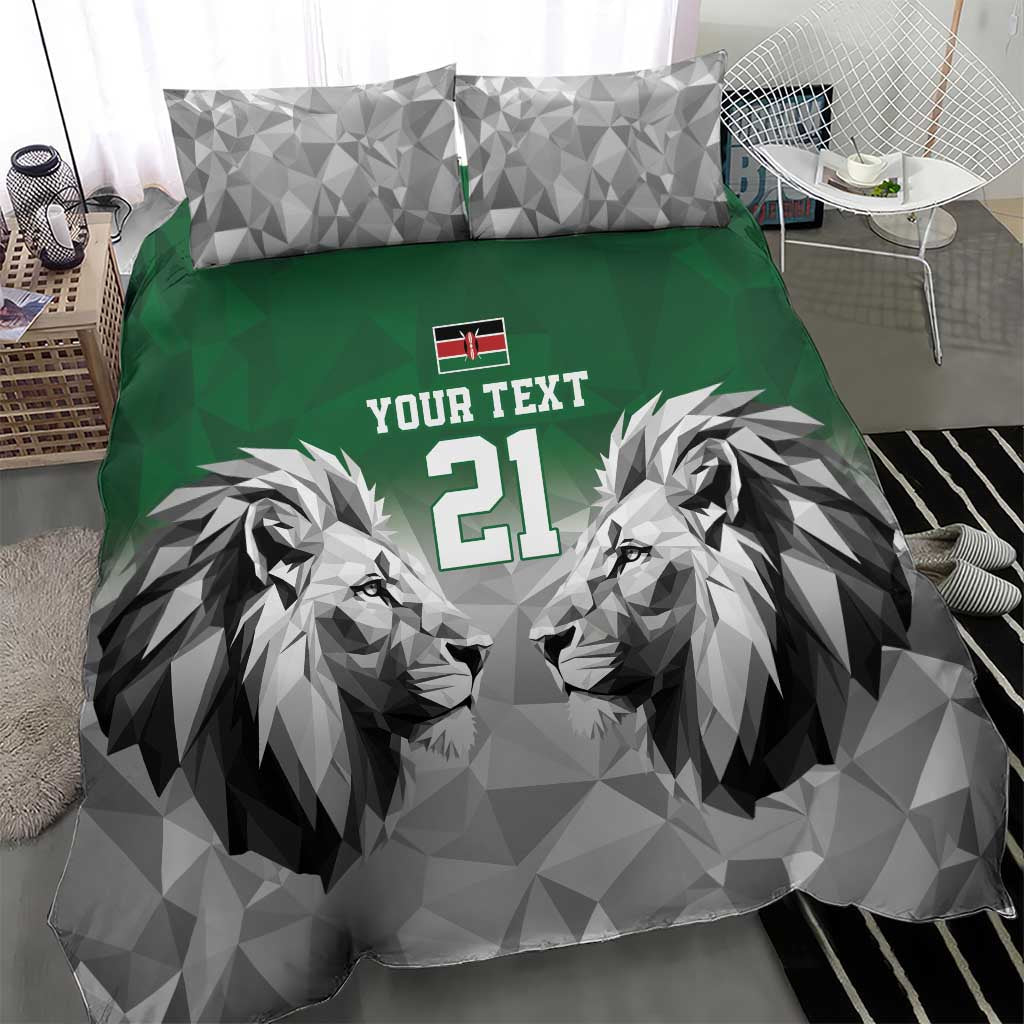 Custom Rugby Africa Kenya Bedding Set Green Kenyan 22-23 Motif LT9