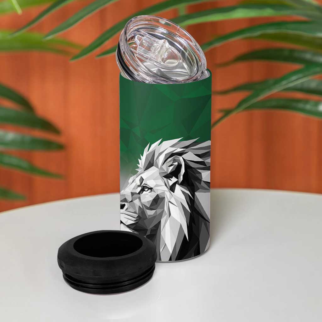 Custom Rugby Africa Kenya 4 in 1 Can Cooler Tumbler Green Kenyan 22-23 Motif LT9