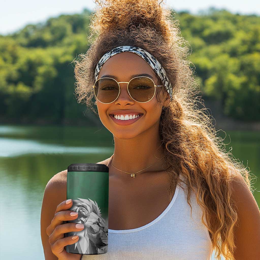 Custom Rugby Africa Kenya 4 in 1 Can Cooler Tumbler Green Kenyan 22-23 Motif LT9