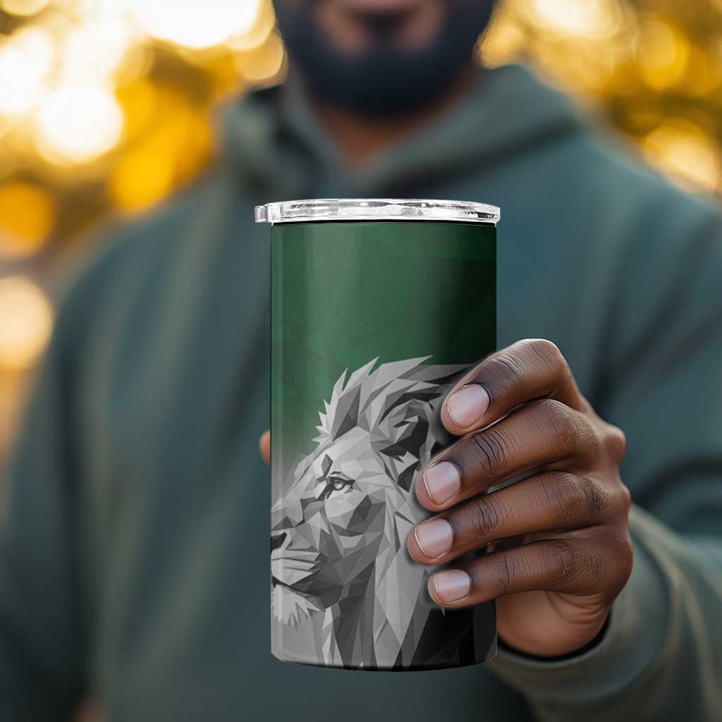 Custom Rugby Africa Kenya 4 in 1 Can Cooler Tumbler Green Kenyan 22-23 Motif LT9