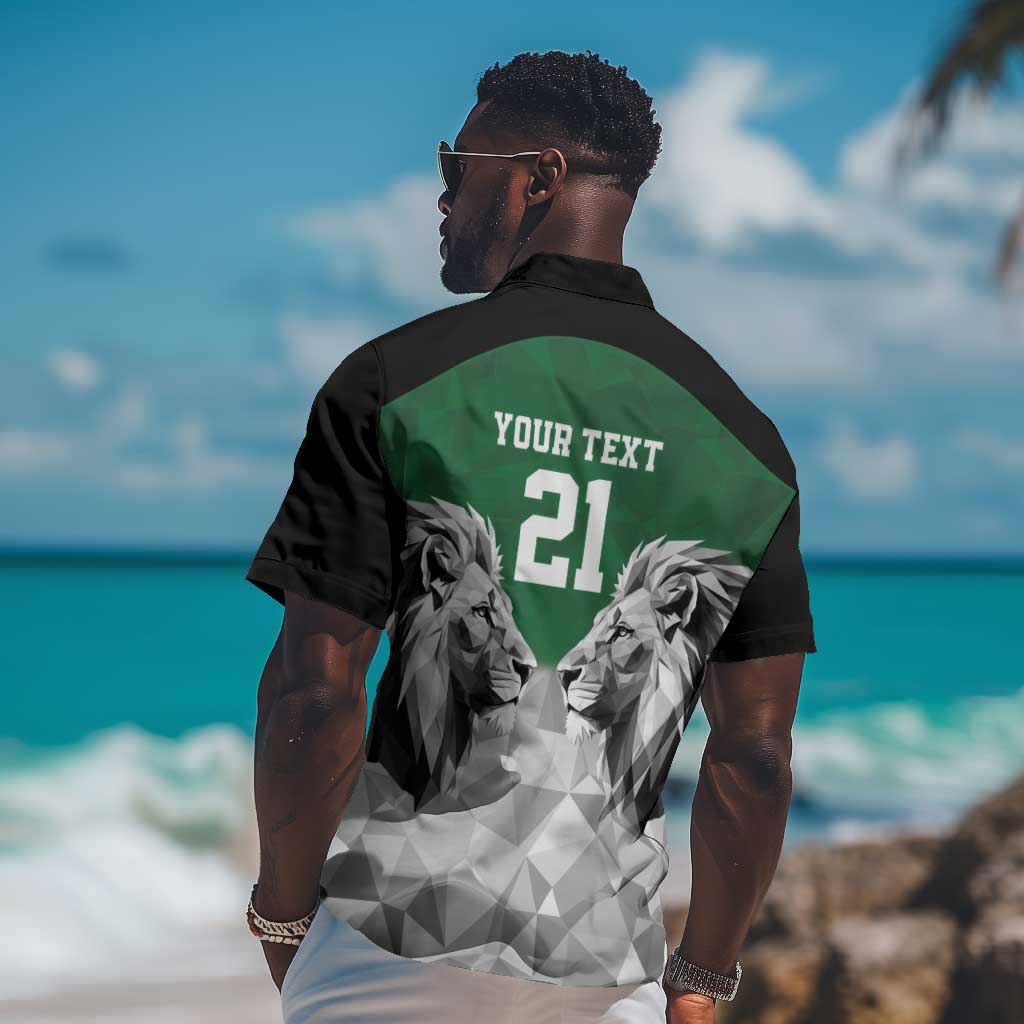 Custom Rugby Africa Kenya Hawaiian Shirt Green Kenyan 22-23 Motif LT9